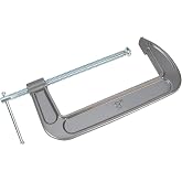 Performance Tool W215C 8 in. Heavy Duty Ductile Iron C-Clamp | Tough enamel finish. Large swivel pad for angled surfaces. Chrome plated screw and spindle. Auto and shop use