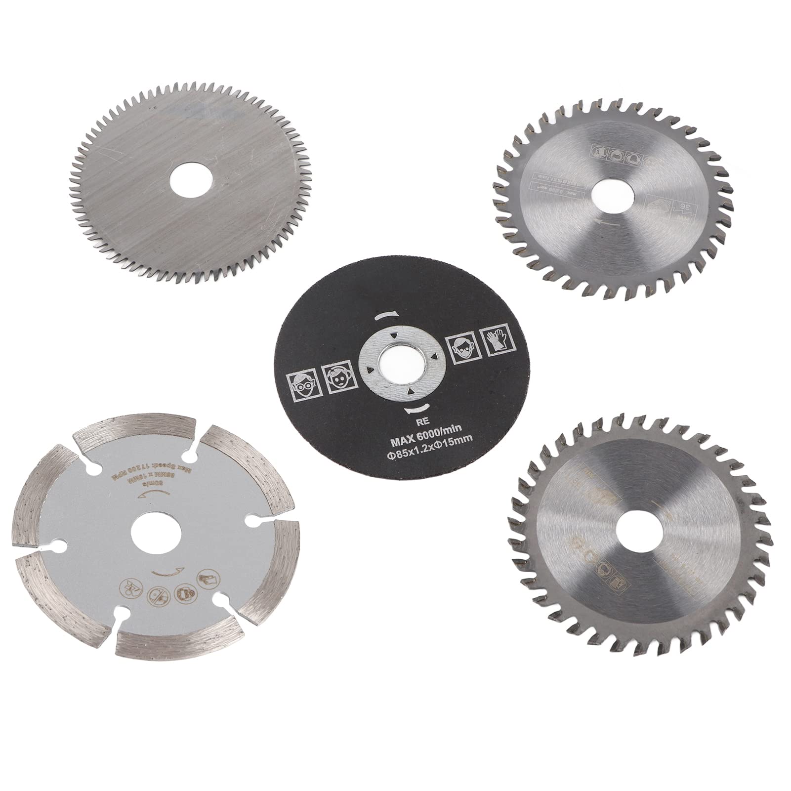 85Mm X 15Mm Saw Blade,5Pcs 85Mm Inner Diameter 15Mm Mini Carbide Circular Saw Blade For Cutting Tool