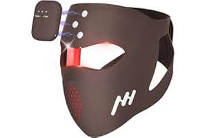 4D Wireless LED Red Light Mask, Red & Blue Face Light with Near-Infrared Light for Face Skincare