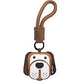 elephtree Dachshund Bulldog Keychain Dog Shaped Leather Bag Charm, Cute Keyring for Women Men Teens Gifts