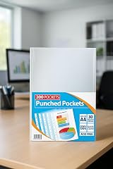 1ABOVE 30 Micron A4 Glass Clear Plastic Wallets 100 Pack 2-Hole Punched view 4