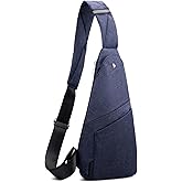 TOLOG Sling Bag Anti-Thief Crossbody Personal Pocket Bag Lightweight Chest Shoulder Backpack for Travel Hiking (Dark Grey)