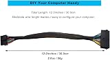 ZLKSKER 24 Pin to 14 Pin Power Supply Cable 12-Inch 18AWG ATX PSU Adapter Cord view 7