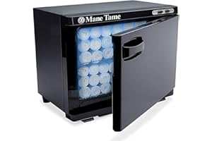 MANE TAME PROFESSIONAL MEN'S GROOMING MANE TAME Professional Barber Large Towel Warmer With UV - Pre-Hot Towel Facial Shave Cabinet comfortably fits (28) 15" x 28" Towels