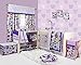 Bacati Crib Fitted Sheets, Botanical Purple (Pack of 2)