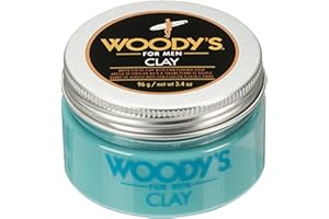 Woody's Premium Hair Clay for Men – Matte Finish, Pomade for Men Stronghold, Texturizing & Sculpting Hair Styling Clay, Flexible Control, 3.4 oz