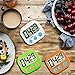 Kitchen Timer 12 Pack Small Digital Electronic Loud Alarm, Magnetic Backing, ON/OFF Switch, Minute Second Countdown, White, Green, Blue and Orange (12 pack)