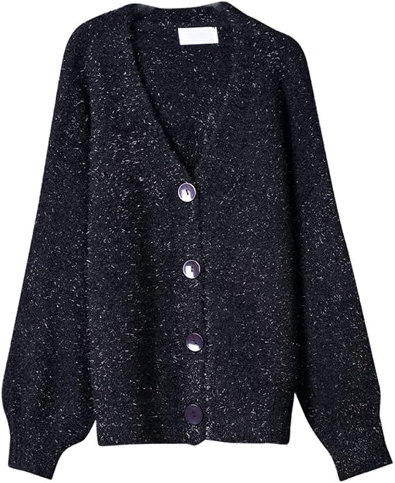 Amazon カーディガン レディース ウール ニット セーター 長袖 カットソー 秋冬 森ガール系 女の子 スクール 女子高生 Jk制服 学生 ガールズ 厚手 防寒 暖かい Vネック ゆったり 通学 通勤 カジュアル 学園風 白 黒 紺 ブラック フリー