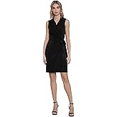 Donna Morgan Womens Sleeveless V-Neck Wrap Dress for Women | Casual and Summer Dresses for Women
