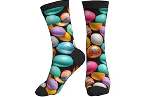 Bmnaswt Easter Eggs Print Mid-Tube Sports Socks For Men & Women, Versatile For Outfits, Gym & Gifting