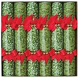 Caspari Celebration Crackers with Luxury Embellishments, 12-1/2-Inch, Boxwood