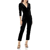 Donna Morgan womens Deep V-neck Jumpsuit Event Occasion Party Date Night Out Guest ofCasual Night Out Dress