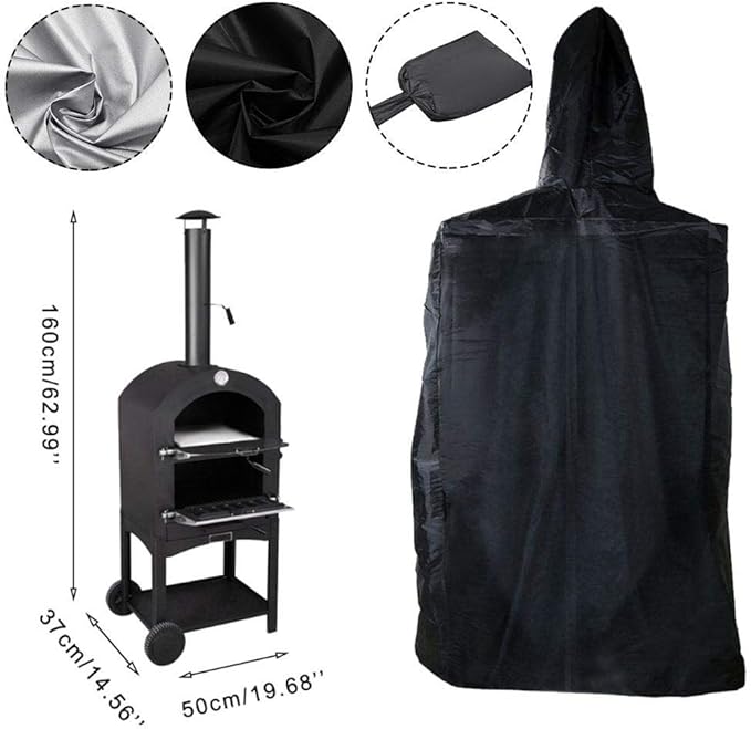 Outdoor Pizza Oven Cover Waterproof HeavyDuty Protective Grill Oven