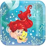 American Greetings The Little Mermaid Square Plate (8 Count), 9