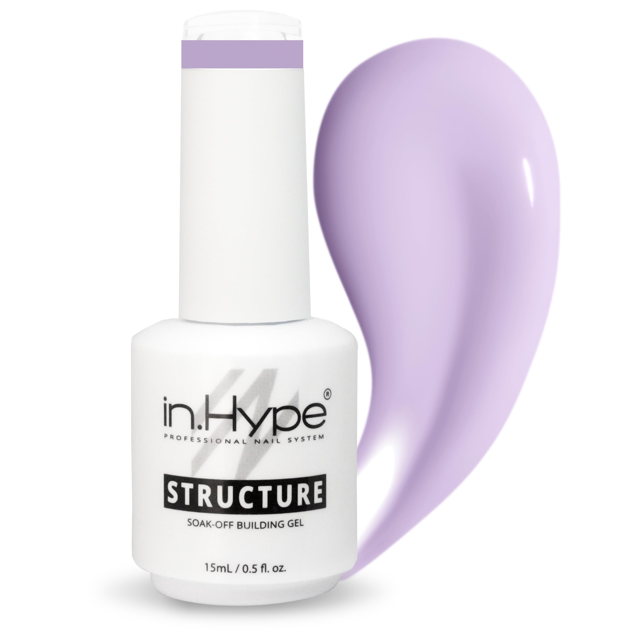 IN.HYPE Structure/Brush on Liquid Builder Gel/Hard Gel in a Bottle (BIAB) for Nail Enhancing (Lilac)