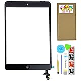 XIAO MO GU Black Replacement Screen Touch Screen Digitizer For iPad Mini1 &2 With IC Chip Home Button and Flex Cable Assembly+Tool kit