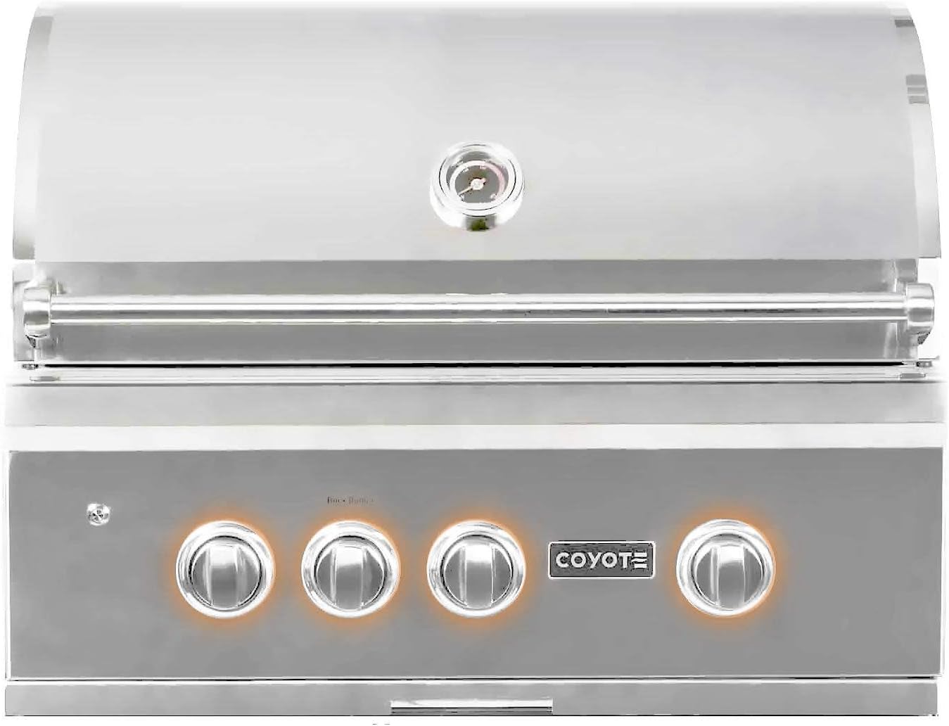 Coyote S-Series 30-Inch 2-Burner Built-in Natural Gas Grill with Rapidsear Infrared Burner, Ceramic Briquette Grids- C2SL30NG