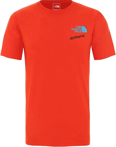 mens red north face t shirt