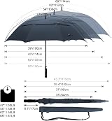 G4Free 68 Inch Golf Umbrella Auto Open Extra Large Double Canopy Windproof view 2