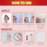 Ainiv 2-Pack Large Hooks with Adhesive Strips Damage-Free 2.5KG view 4