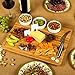 Picnic at Ascot Bamboo Cutting Board for Cheese & Charcuterie - includes 3 Ceramic Bowls, Cheese Knife & Cheese Markers - Patent Pending - Designed & Quality Checked in the USA