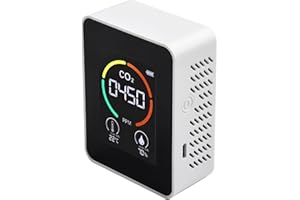 FABULETTA 3-in-1 Carbon Dioxide Detector with Temperature and Humidity Gauge, Digital Air Quality Meter for Home Office Bedro