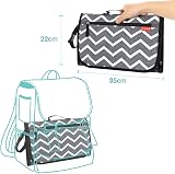Lekebaby Portable Nappy Changing Mat Travel with Wipe-Pocket Head Cushion White view 4