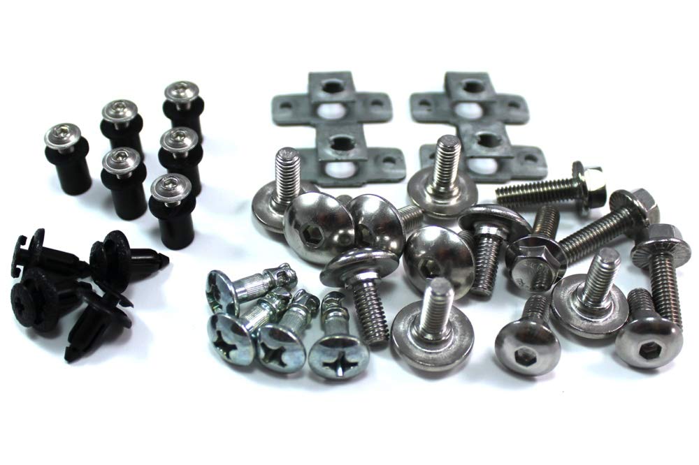 Speedy Fasteners fits Honda VFR 400 NC30 1989-94 Dzus & Stainless Steel Fairing & Screen Bolts Kit