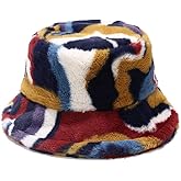 Quanhaigou Winter Faux Fur Bucket Hat,Fuzzy Warm Hat for Women Men, Fluffy Fisherman Cap