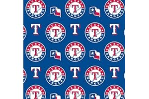FABRIC TRADITIONS Texas Rangers MLB Baseball 58" Wide Fabric by The Yard