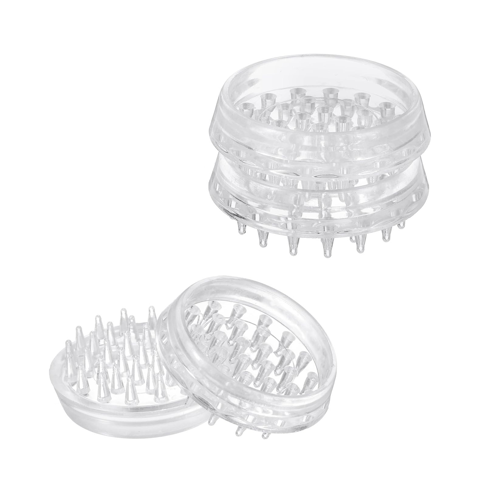 Photo 1 of uxcell 4 Pcs Carpet Protectors Spiked Caster Cups 1.46" Round Spiked Furniture Cup Furniture Carpet Protectors for Furniture Legs Table Chair Sofa