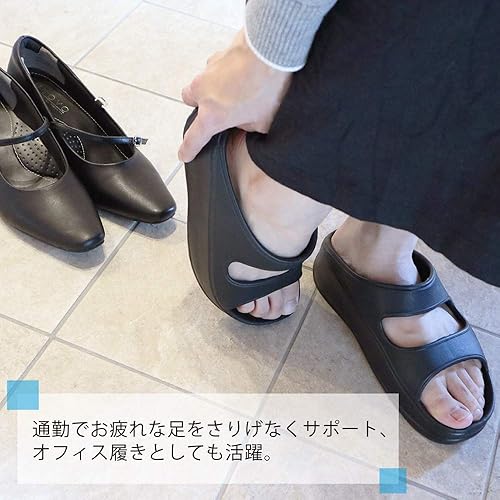 Amazon Fasproject 厚底evaベルトサンダル レディース M L Llサイズ 婦人 女性用 シンプル オフィス レジャー 履き替えサンダル ファッションサンダル
