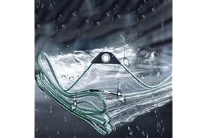 Clear Tarps Heavy Duty Waterproof Tarp 3′x4′ PVC Transparent Tarpaulin 0.5mm Thick Multipurpose Dustproof Weather Proof Prote