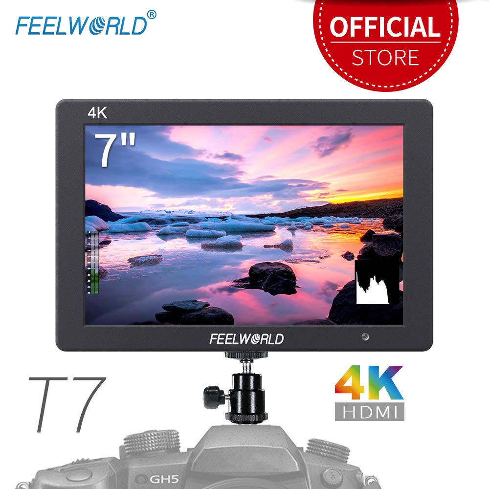 Feelworld T7 7 Inch Camcorder Field Monitor Camera DSLR Small HD Focus  Video Assist T7（