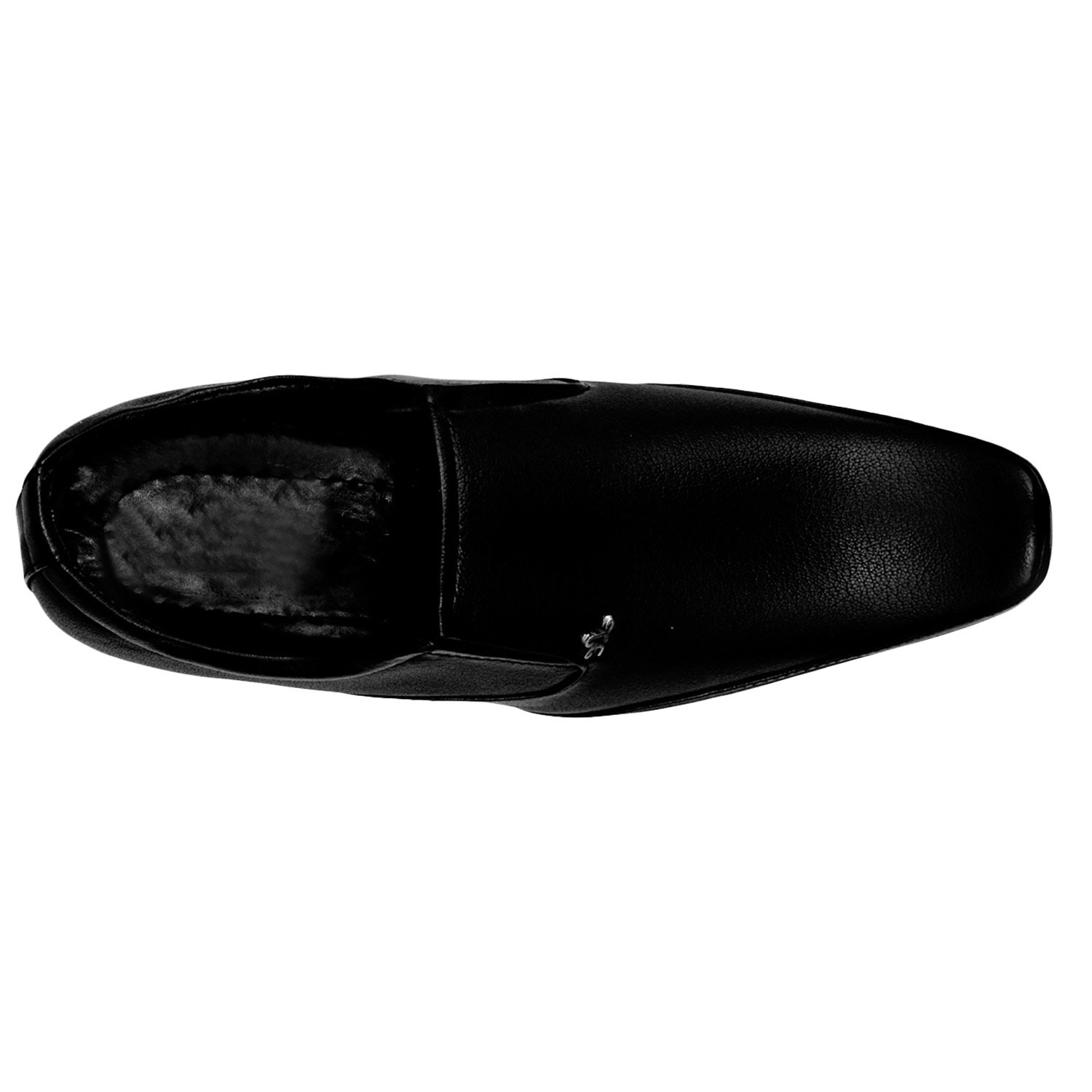 kraasa men's black leather formal shoes