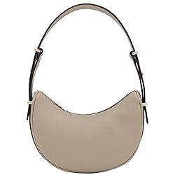 Small Crescent Smooth PU Leather Armpit Shoulder