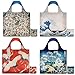 LOQI Museum2 Collection Pouch Reusable Bags, Multicolor, Set of 4
