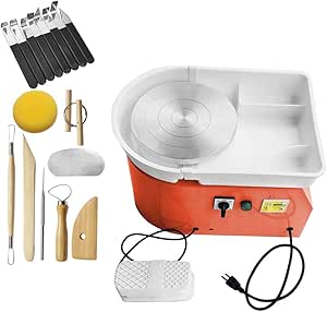 Download Amazon.com: ZXMT 9.8'' Electric Table Top Pottery Wheel Pottery Ceramics Clay Tool Potter Wheel ...