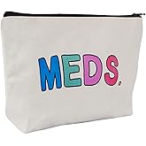 ZOCIGIFTS Medication Bag Travel Pill Organiser | Compact Cosmetic First Aid Kit, Perfect Health Gift, Small Cotton Pouch For Meds (Style G)