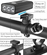 BIKIL Bike Lights Set Front and Back USB-C 6400mAh 2400 Lumen view 3