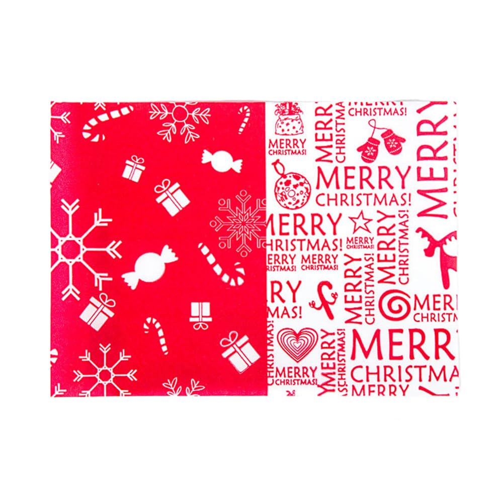 HOMSFOU 500 Pcs Xmas Nougat Making Supplie Christmas Candy Wrapper Wax Candy Paper Handmade Dessert Nougat Wrapping Paper Xmas Papers Greaseproof Wax Party Supplies Chocolate