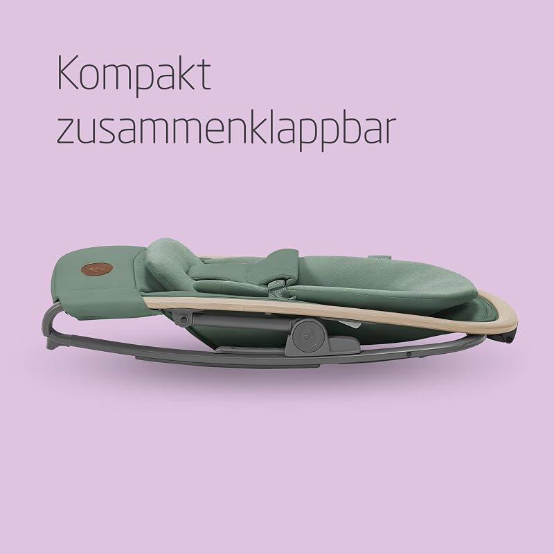 Kori 2-in-1-Babywippe mit Spielzeugbogen, 0–2 Jahre, bis zu 15 kg, Easy-in-Gurt, leicht und kompakt, Eco Care, Beyond Green