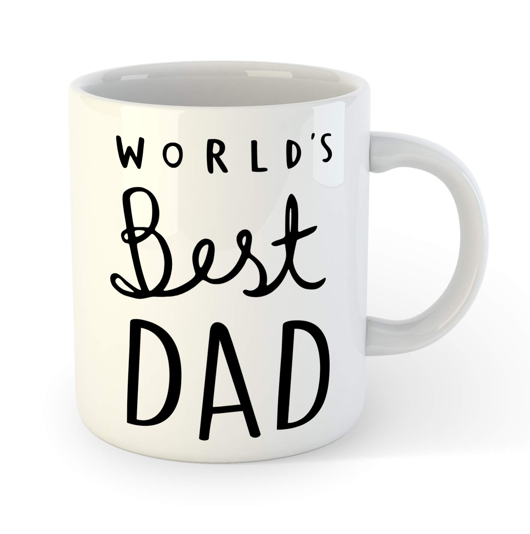ZOROLUX Gold Worlds Best Dad Mug - Superb Fathers Day - Birthday Gift - Funny Novelty Joke Coffee Mug (White)