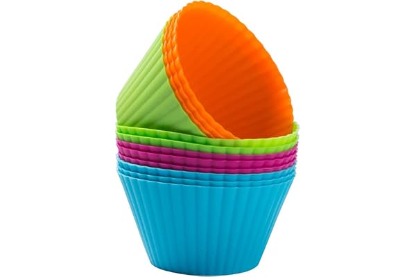 Webake Silicone Cupcake Liner Muffin Baking Cups 9 cm Reusable Jumbo Muffin Pan Cupcake Baking Mold Auto Cup Holder Pack of 1