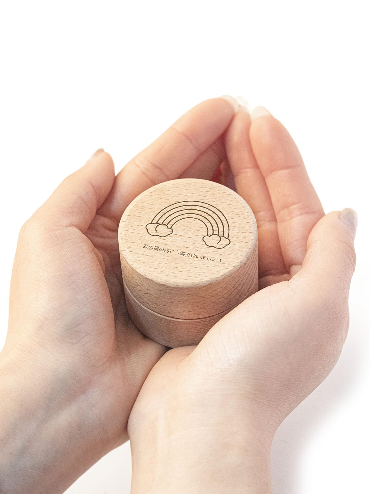 ミニ骨壷 遺骨入れ メモリアル 骨壺 納骨容器 ペット骨壷 犬 猫 兎 手元供養 ペット仏壇 分骨つぼ 天然無垢材 の商品画像