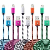 5Pack 3.3 FT iPhone Charger Cord Nylon Braided for Apple iPhone iPad iPod