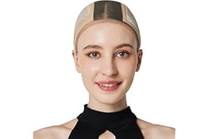Xiushumyi Lace Wig Cap for Women,Adjustable Wig Grip Cap with Velvet Band for Keeping Wigs In Place,Non Slip Caps Make Your Wigs Be Glueless(Nude)