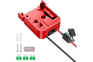 KOEZEOI 1 Packs Power Wheel Adapter for Milwaukee M18 Battery Adapter 18V Power Wheel Battery Converter with Fuse & Switch & Wire Terminals 12AWG Wire for DIY Ride On Truck and Rc Toys