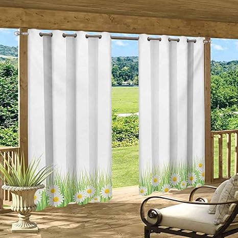 Cortina térmica para ventana opaca con diseño de flores para jardín