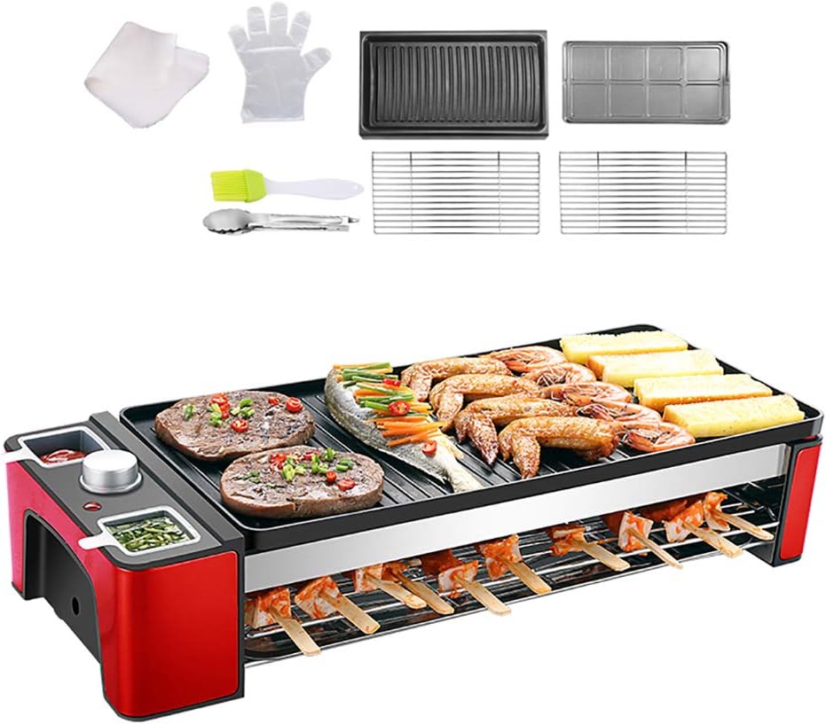 Review 2 Layer Smokeless Electric Grill, Nonstick, Detachable